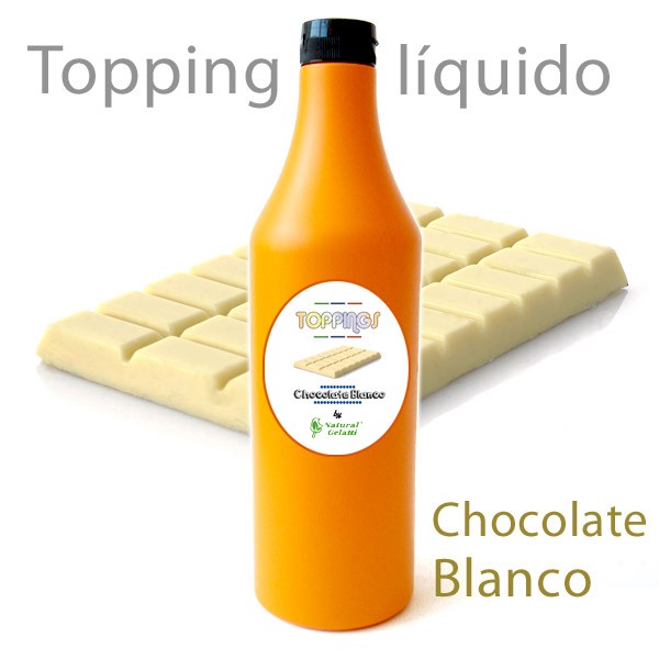 Topping líquido de Chocolate Blanco para helado